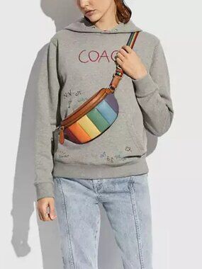 Coach Bethany Glovetanned Leather Rainbow Belt Crossbody Bag #C4714